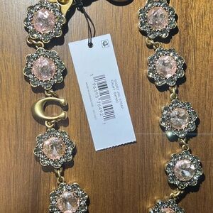 Coach Pink and Gold Signature Bag